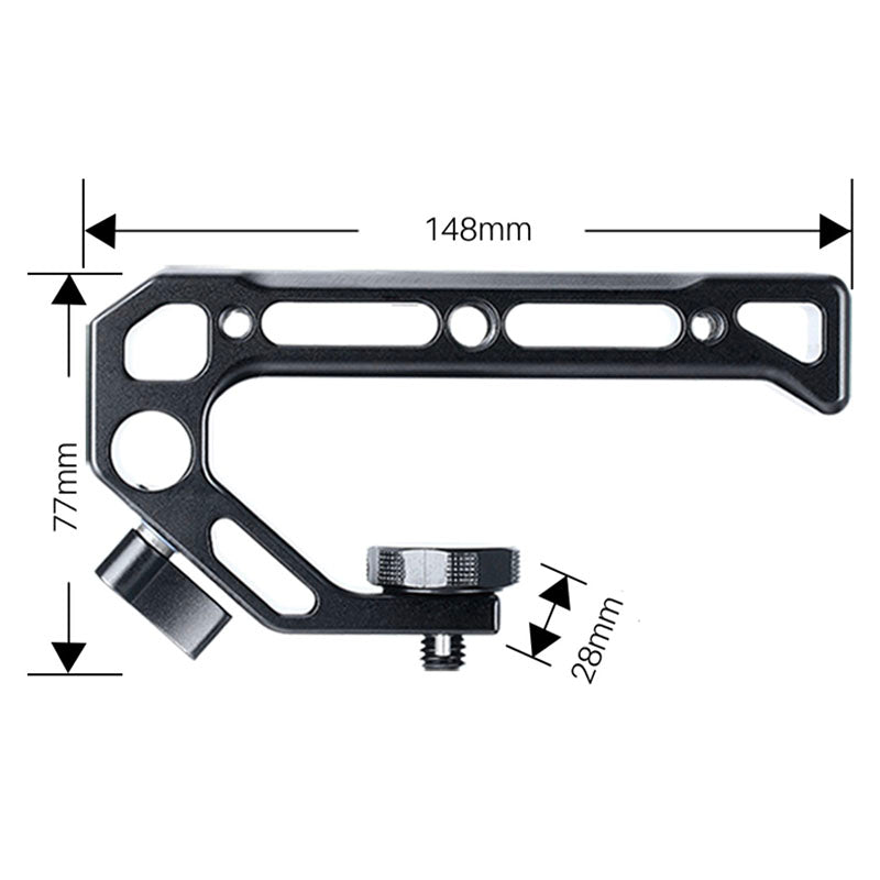 UURIG Universal DSLR Camera Top Handle Cold Shoe Adapter Mount for LED Light Microphone