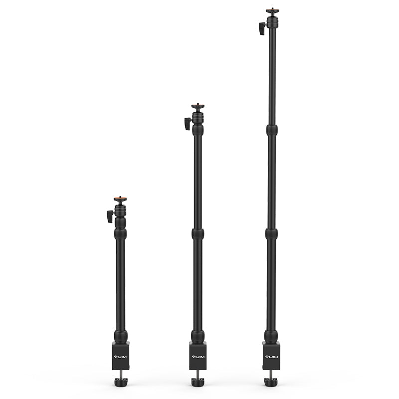 Uniqkart VIJIM LS10 Table Mount Bracket C-clamp Mount Flexible Arm Extend Light Stand with 360 Degrees Ball Head