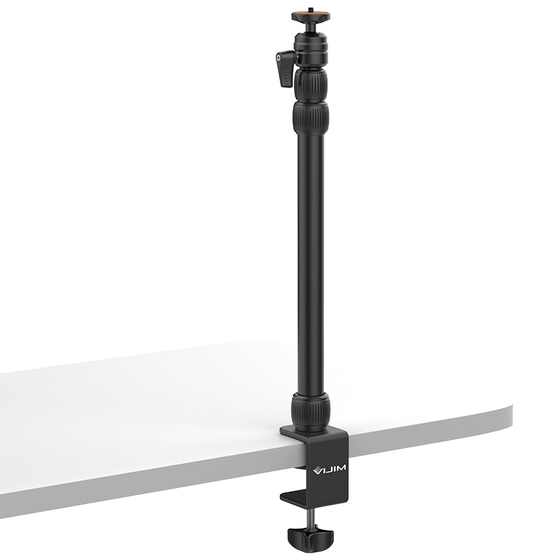 Uniqkart VIJIM LS10 Table Mount Bracket C-clamp Mount Flexible Arm Extend Light Stand with 360 Degrees Ball Head