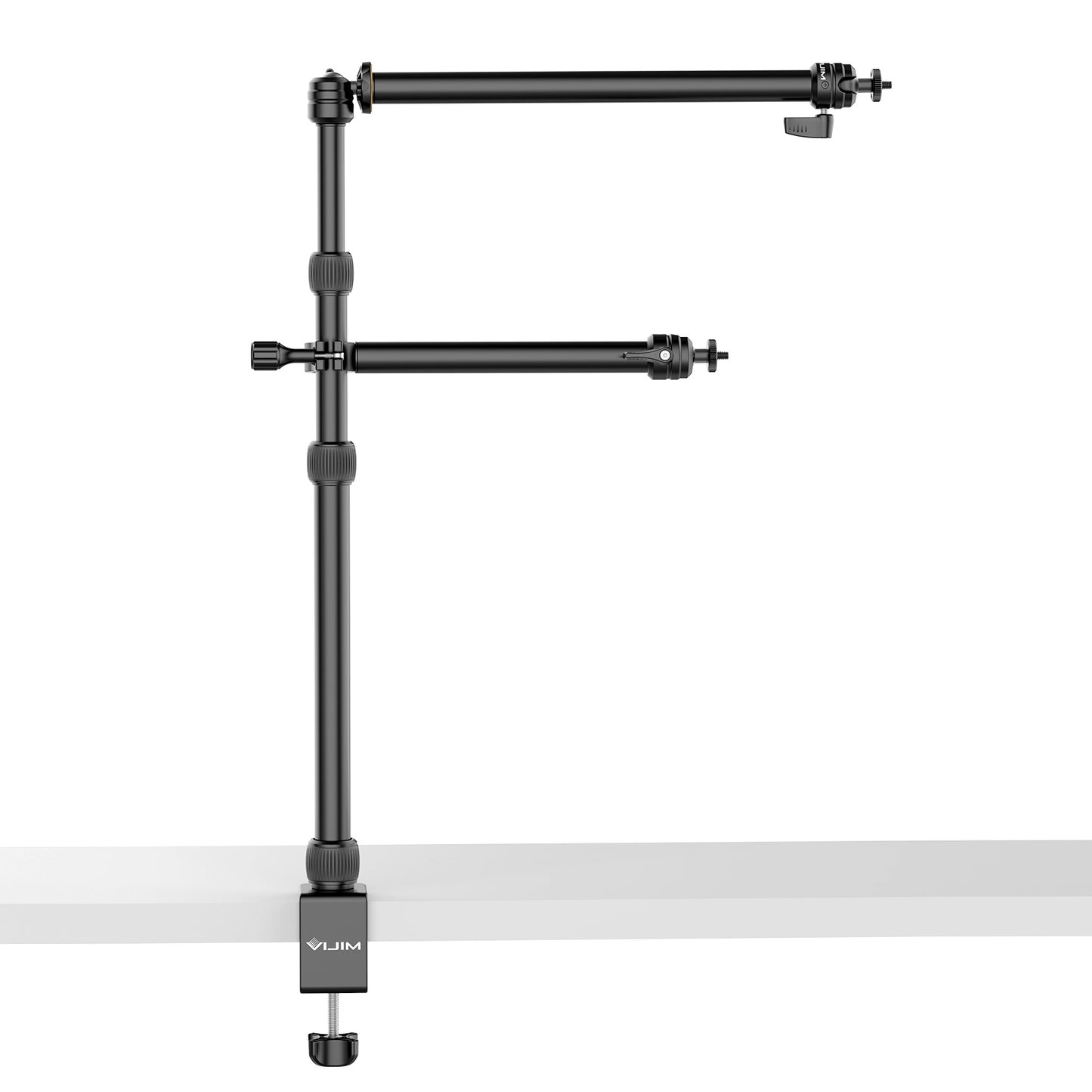 Uniqkart VIJIM LS11 Telescopic C-clamp Mount Table Bracket with 360 Degrees Ball Head Ring Light Holder