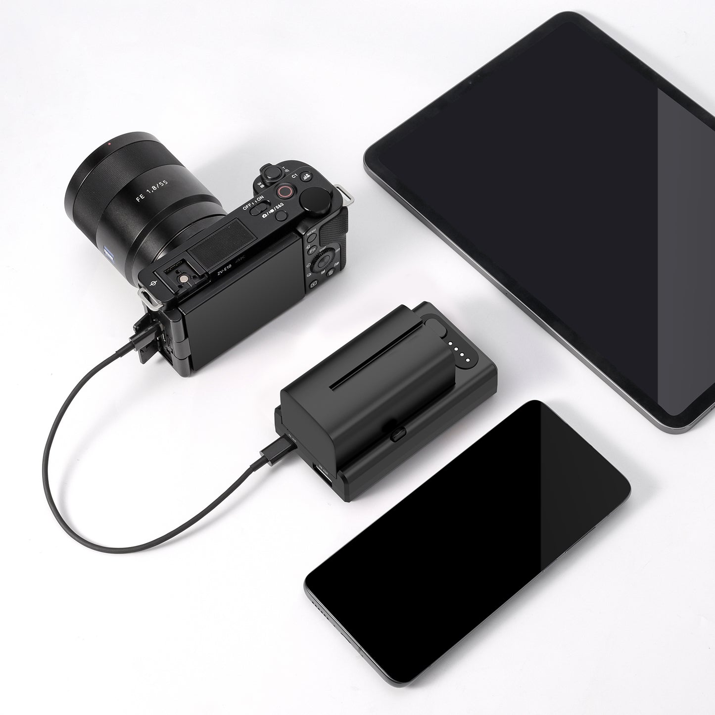 Uniqkart NP-F01 Multifunctional 22W PD Camera Battery Charger for Sony Nikon Canon NP-F Battery