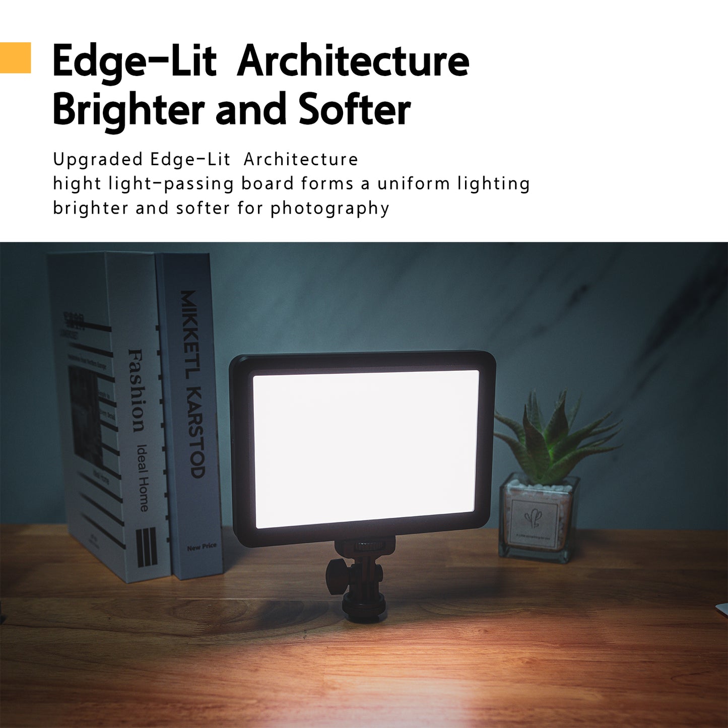 Uniqkart VIJIM VL108 LED Photography Light 3200K-5500K Dimmable Panel Lamp Video Vlog Fill Light