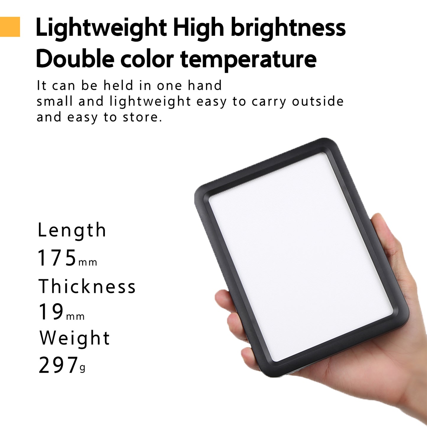 Uniqkart VIJIM VL108 LED Photography Light 3200K-5500K Dimmable Panel Lamp Video Vlog Fill Light