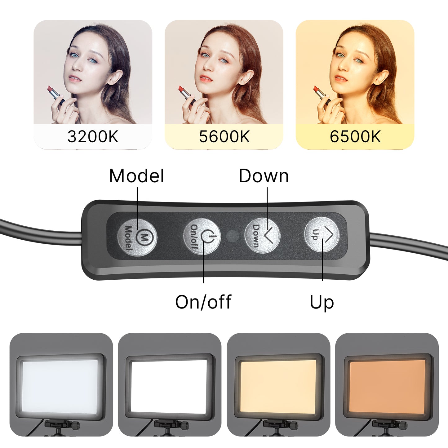 Uniqkart VIJIM VL108C USB LED Photography Light 3200K-6500K Dimmable Lamp Video Vlog Fill Light