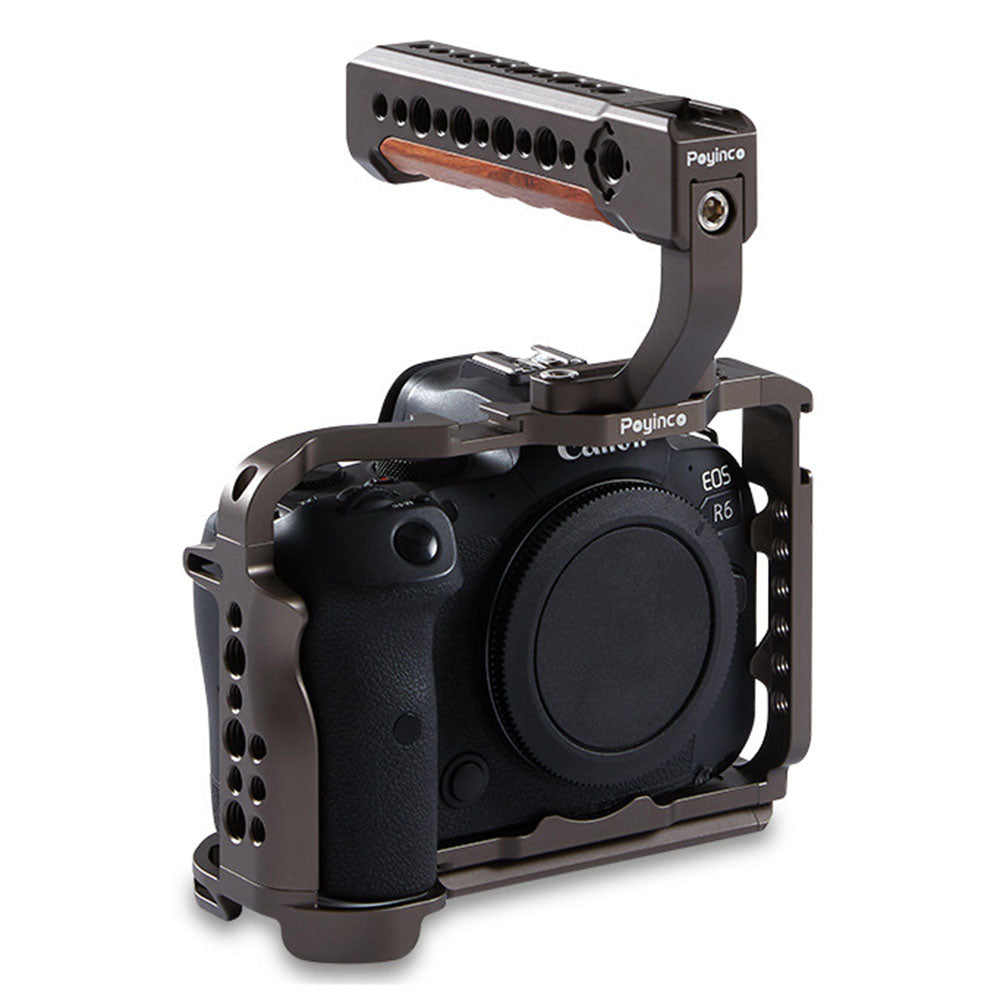 Uniqkart JN-001 Camera Top Handle Grip with Cold Shoe Mount Adjustable Camera Handle for Digital DSLR Video Camera Cage - Bronze