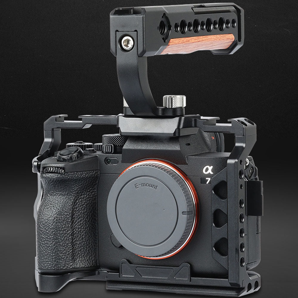 Uniqkart For Sony A7M4/M3/R3 Camera Shockproof Anti-shake Camera Cage Frame Protection Cage