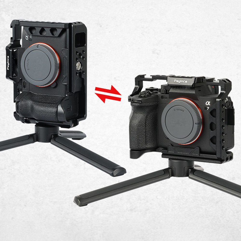 Uniqkart For Sony A7M4/M3/R3 Camera Shockproof Anti-shake Camera Cage Frame Protection Cage