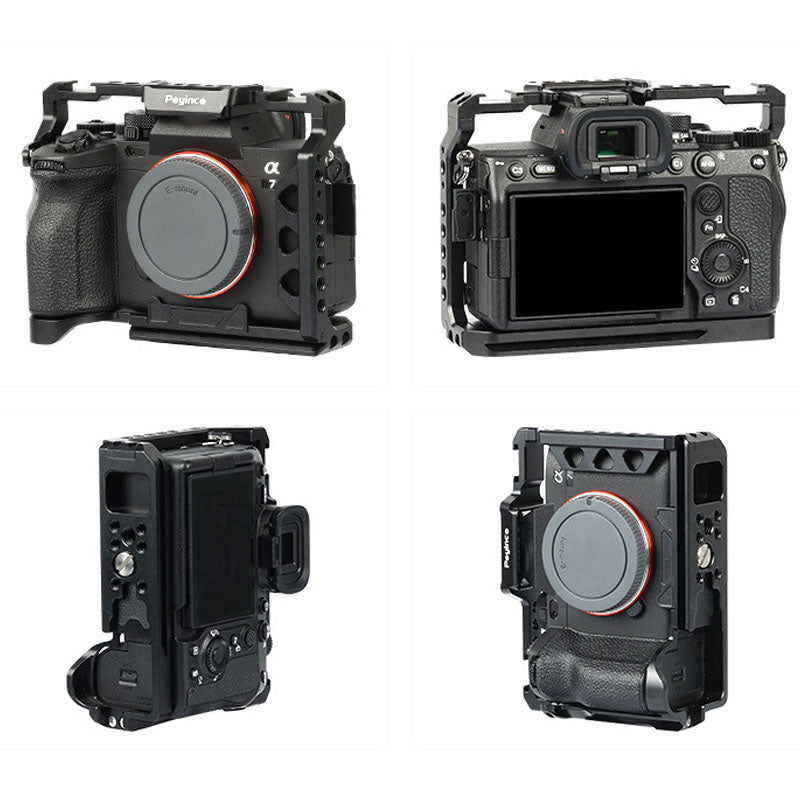 Uniqkart For Sony A7M4/M3/R3 Camera Shockproof Anti-shake Camera Cage Frame Protection Cage