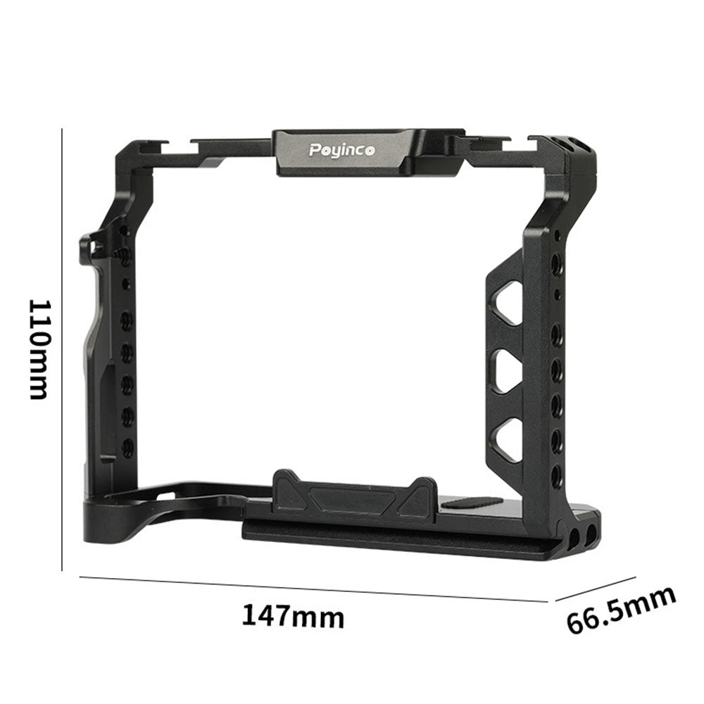 Uniqkart For Sony A7M4/M3/R3 Camera Shockproof Anti-shake Camera Cage Frame Protection Cage