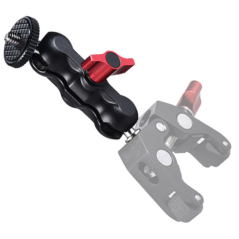 Uniqkart PY-093 Anti-slip Camera Clamp Mount Monitor 360-degree Ball Head Magic Arm with Screw Adapter for DSLR/LED Lights