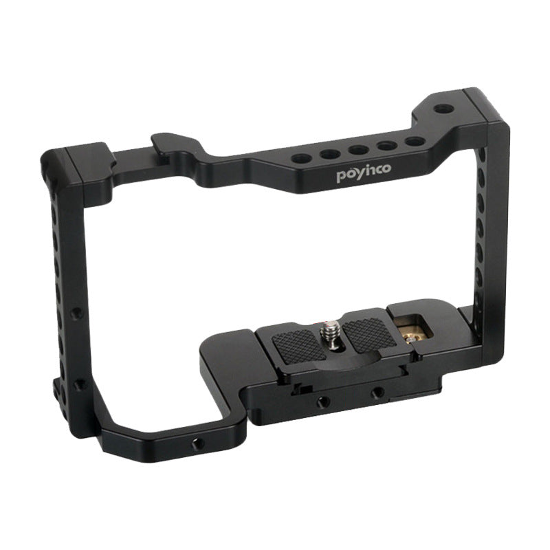 Uniqkart PY-014 Hard Aluminum Alloy Camera Case for Sony A6400 A6500 Housing Hollow Frame Cage Housing Shell