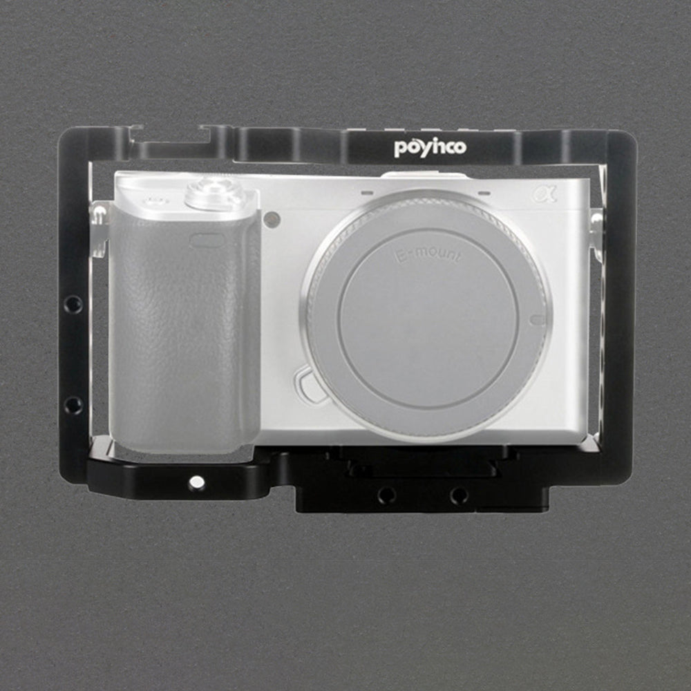 Uniqkart PY-014 Hard Aluminum Alloy Camera Case for Sony A6400 A6500 Housing Hollow Frame Cage Housing Shell