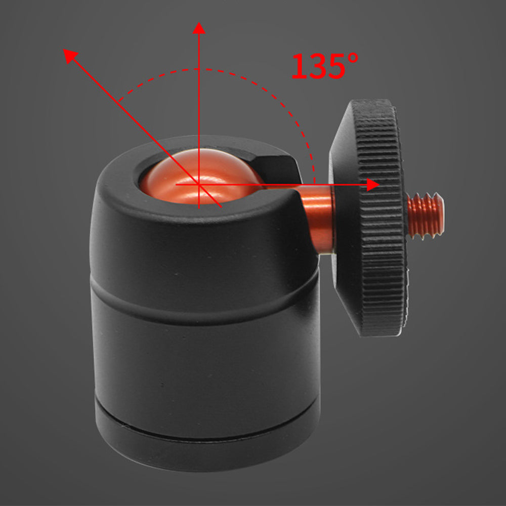 Uniqkart PY-103 360 Degrees Rotating 1/4 Screw Interface Aluminum Alloy SLR Camera Ball Head Gimbal Bracket