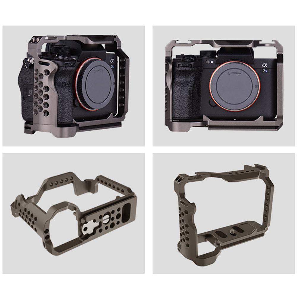 Uniqkart JN-013 for Sony A7S3 Camera Aluminum Alloy Cage Frame Case Photography Accessory