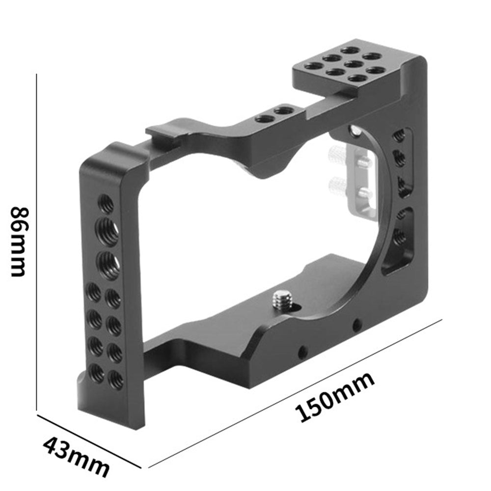 Uniqkart PY-026 for Sony A6100/A6300/A6400/A6500 Protective Cage Aluminum Alloy Expansion Frame Camera Accessory