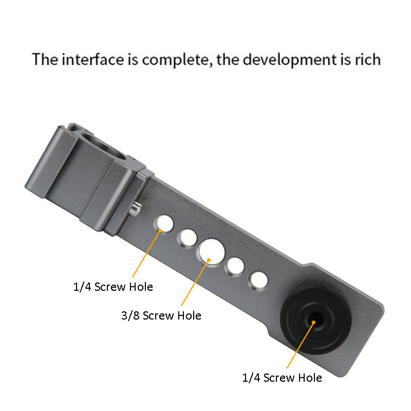 Uniqkart JN-031 Three-Head Cold Shoe Mount Bracket Aluminum Alloy Camera Expansion Base