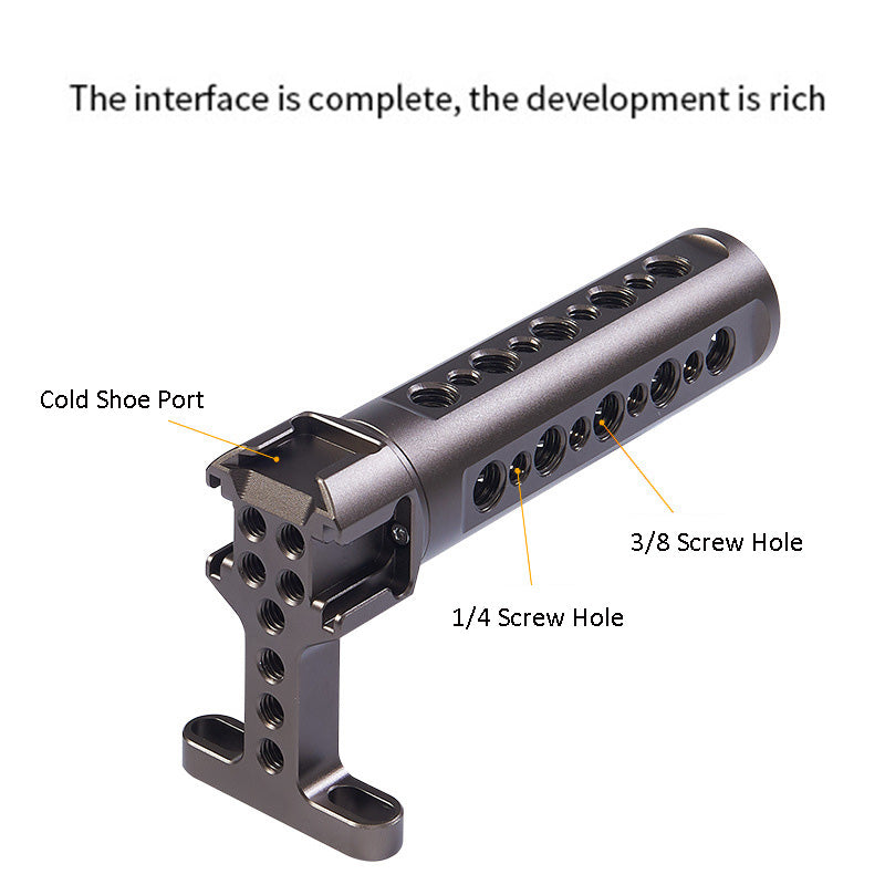 Uniqkart JN-011 Universal Three-Head Cold Shoe Mount Adapter SLR Camera Top Handle - Antique Bronze