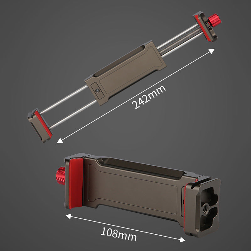 Uniqkart JN-021 Aluminum Alloy Mobile Phone Holder Stretchable Tablet Clamp