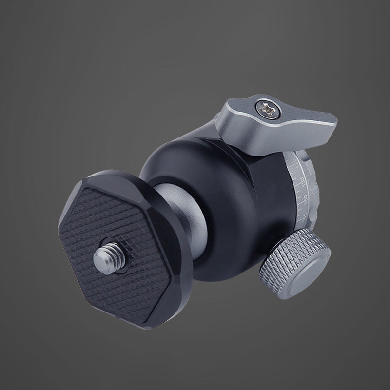 Uniqkart JN-016B 1/4 Screw Interface Camera Metal Ball Shape Gimbal Adapter