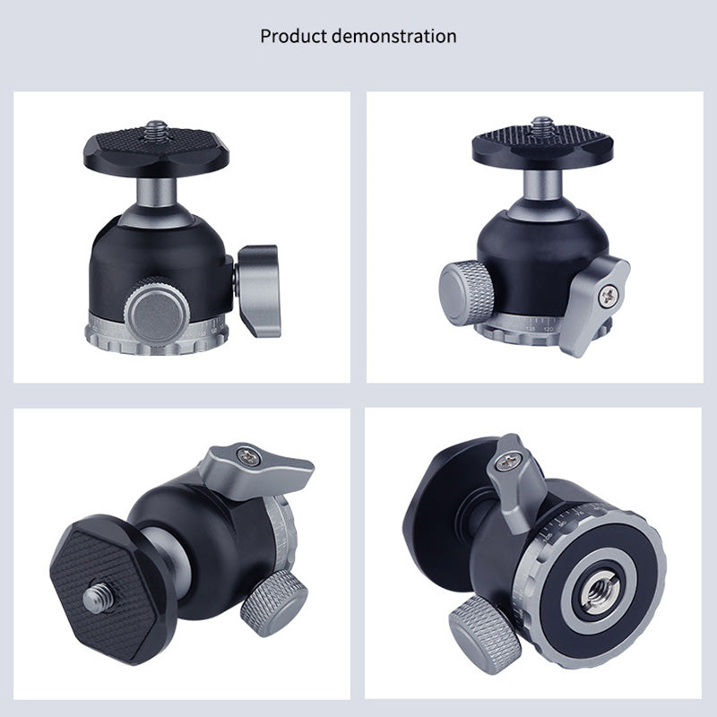 Uniqkart JN-016B 1/4 Screw Interface Camera Metal Ball Shape Gimbal Adapter