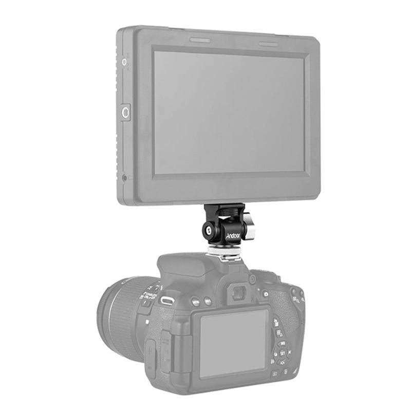 Uniqkart PY-067 Monitor Holder Camera Clamp Swivel and Tilt Monitor Mount Adapter - Silver