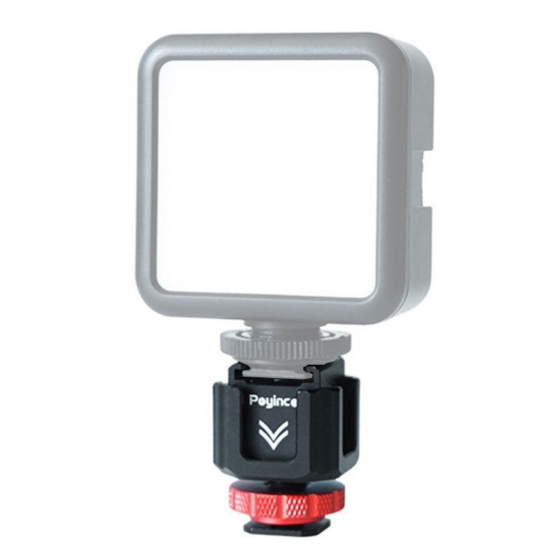 Uniqkart JN-023 Five-Head Cold Shoe Mount Adapter Expansion Base for LED Light Microphone