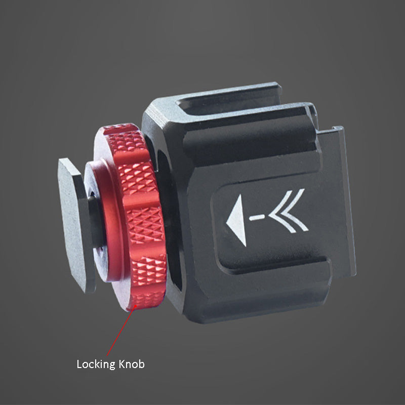 Uniqkart JN-023 Five-Head Cold Shoe Mount Adapter Expansion Base for LED Light Microphone