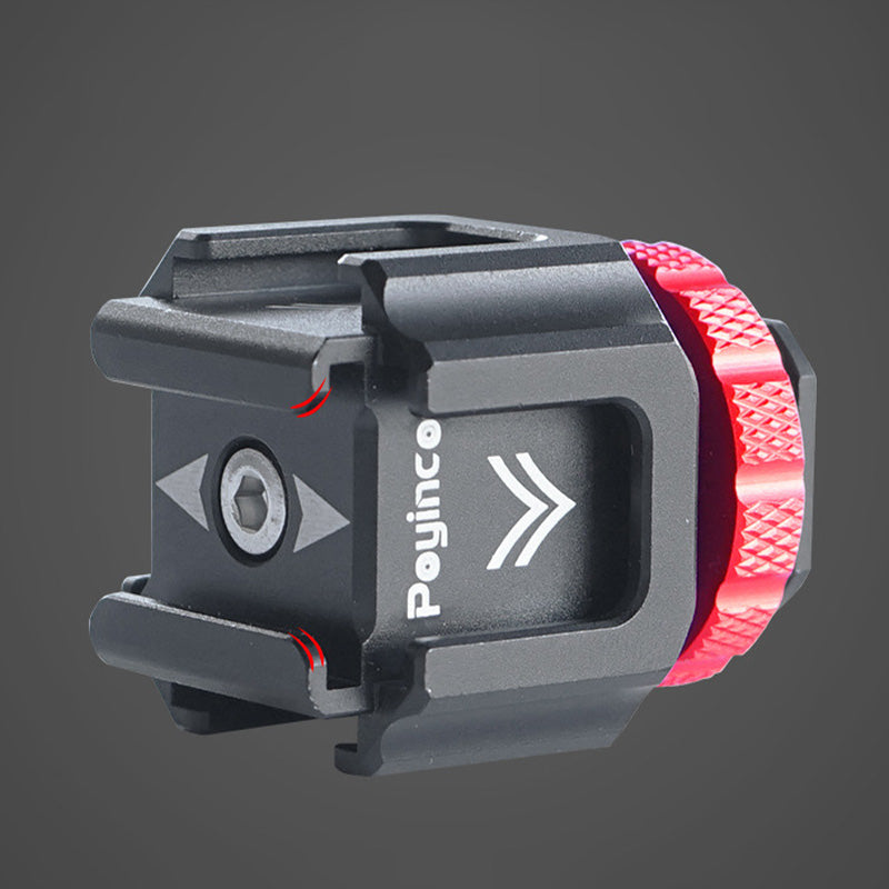 Uniqkart JN-023 Five-Head Cold Shoe Mount Adapter Expansion Base for LED Light Microphone