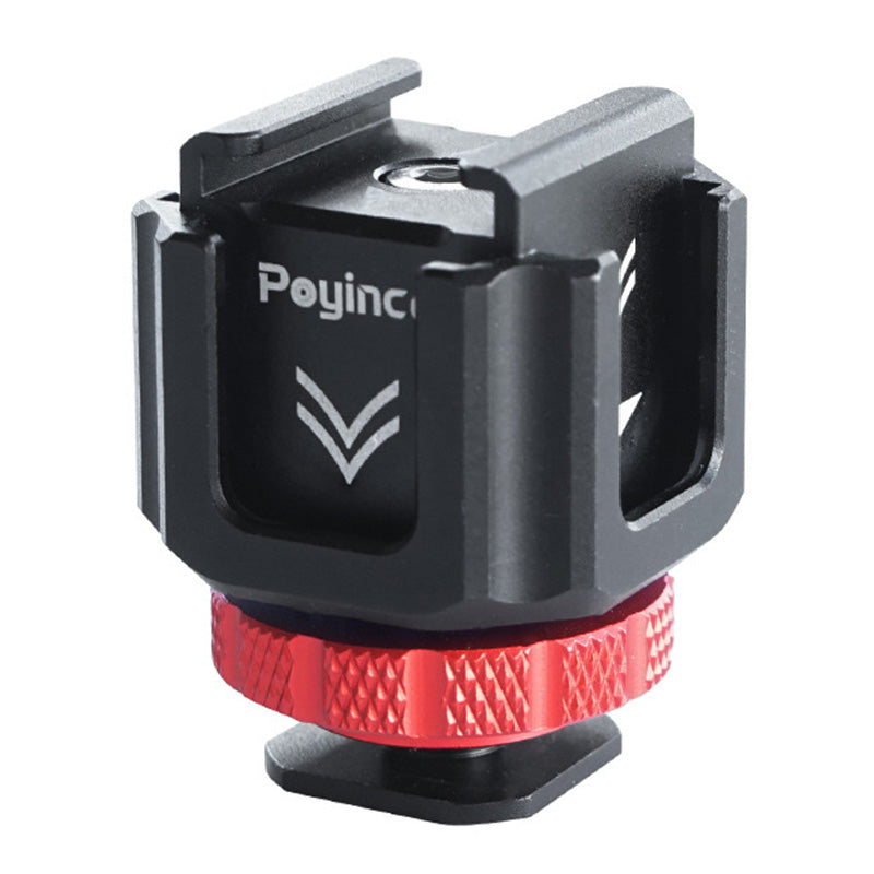 Uniqkart JN-023 Five-Head Cold Shoe Mount Adapter Expansion Base for LED Light Microphone