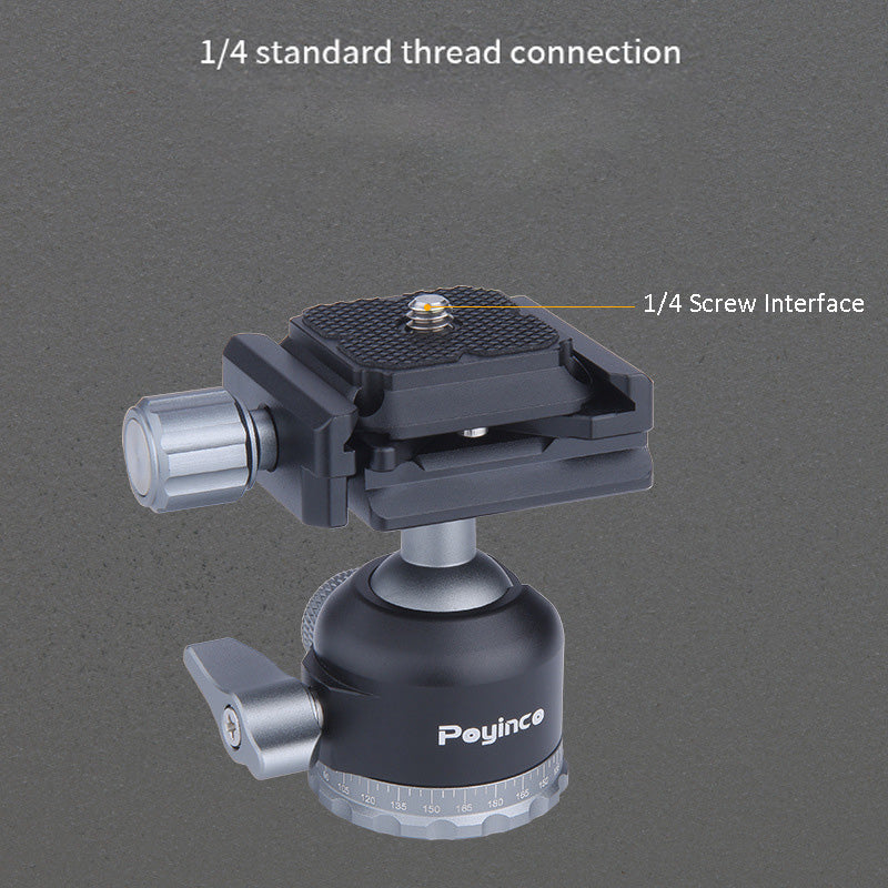 Uniqkart JN-016A SLR Camera Panoramic Ball Head with Quick Release Plate