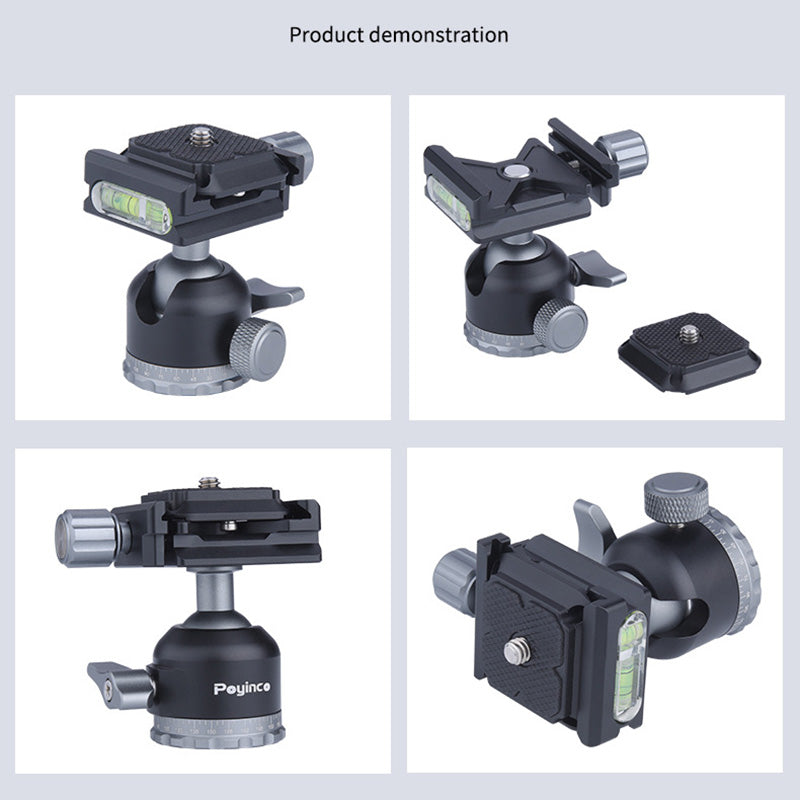 Uniqkart JN-016A SLR Camera Panoramic Ball Head with Quick Release Plate