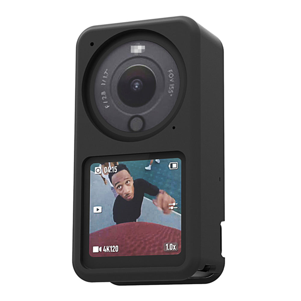 EWB9057 Silicone Camera Sleeve Cam Body Cap Cover Camera Accessories for DJI Action 2 - Black