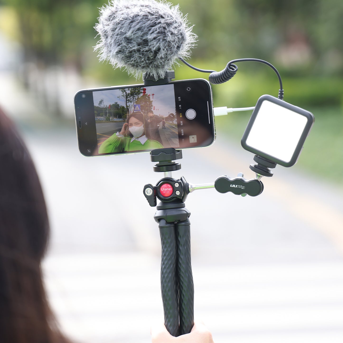 Uniqkart U-Select FT-01 Mobile Phone Clip + Octopus Tripod with 360 Degree Ball Head for Cellphone SLR Action Cameras