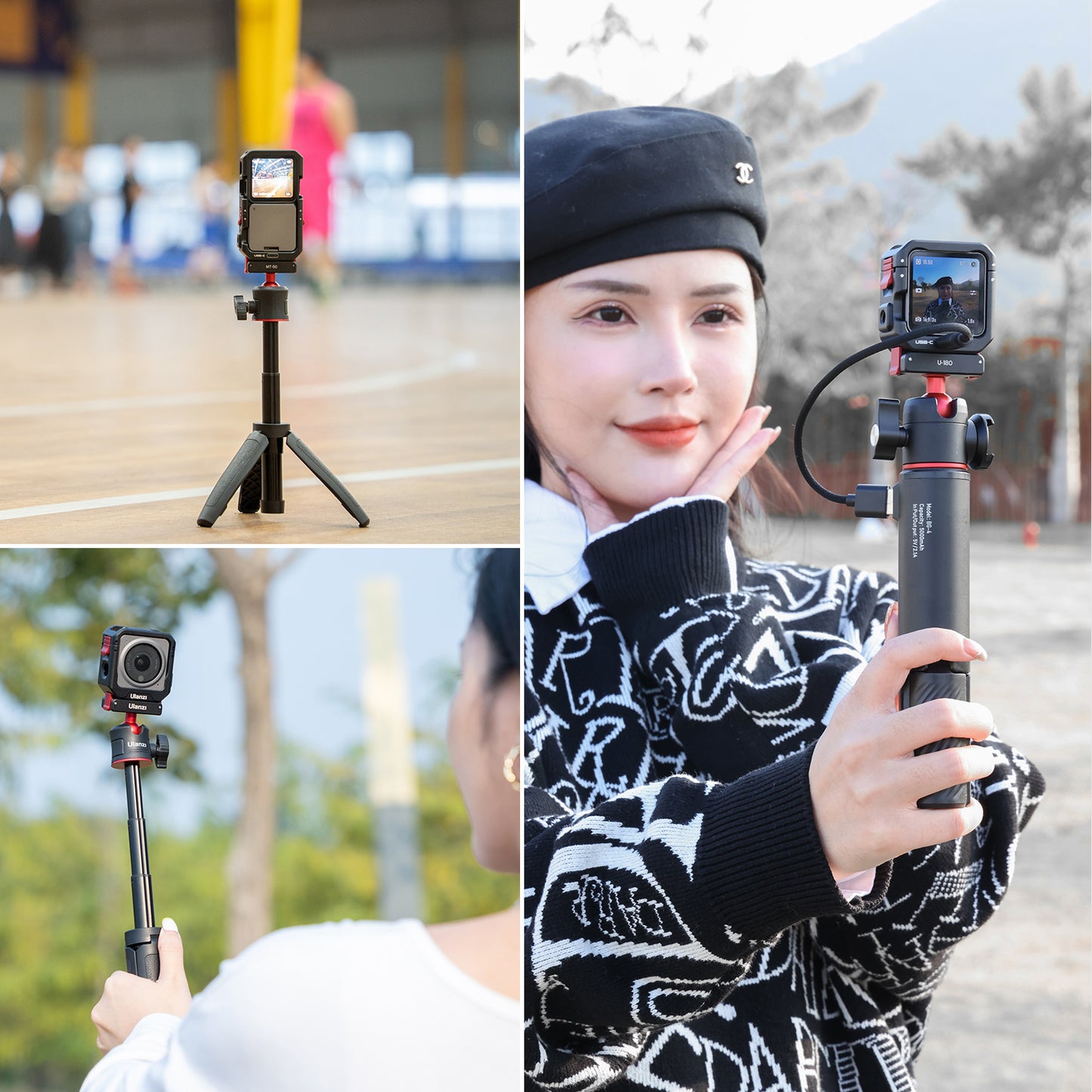 ULANZI C-Action 2 Metal Frame Cage for DJI Action 2 Camera Mount Adapter Accessories for Shooting Recording