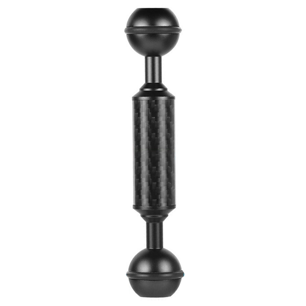 KF33 5inch Double Head Carbon Fiber Diving Ball Floating Arm for Sports SLR Camera - Black