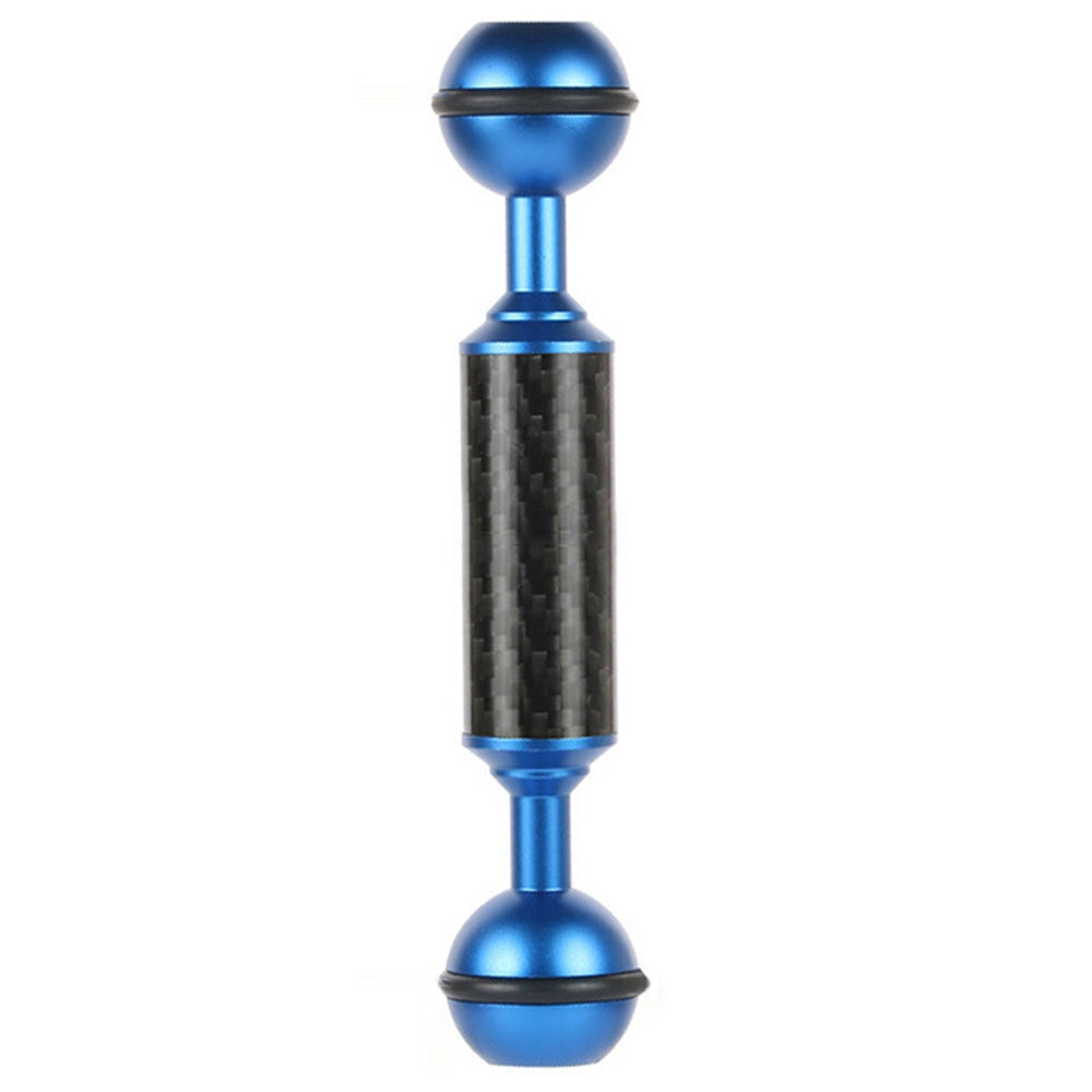 KF33 5inch Double Head Carbon Fiber Diving Ball Floating Arm for Sports SLR Camera - Blue