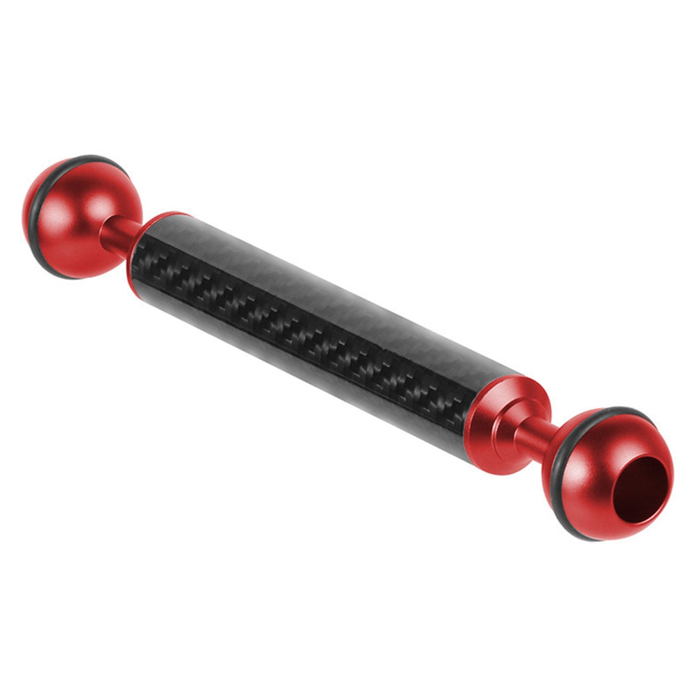 KF33 5inch Double Head Carbon Fiber Diving Ball Floating Arm for Sports SLR Camera - Red