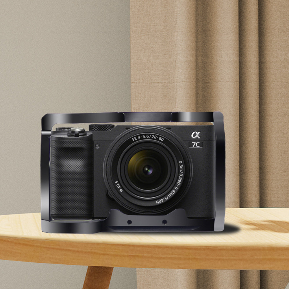 FEICHAO KF44910 for Sony A7C Aluminum Alloy Cage Protective Frame Case SLR Camera Photography Accessory