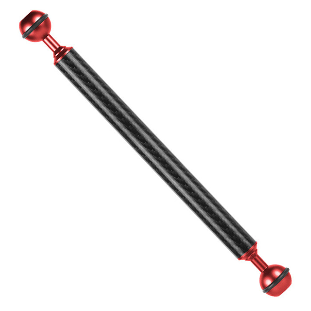 KF33 11-inch 20mm Ultralight Carbon Fiber Underwater Buoyancy Arm for Camera Diving Tray Video Light - Red