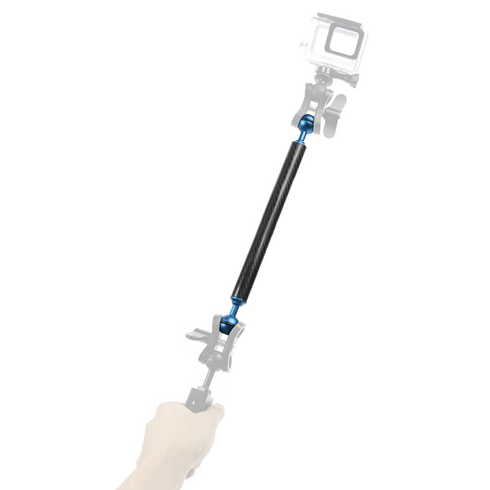 KF33 12-inch 20mm Carbon Fiber Underwater Float Buoyancy Extension Arm for Camera Diving Tray Video Light - Blue