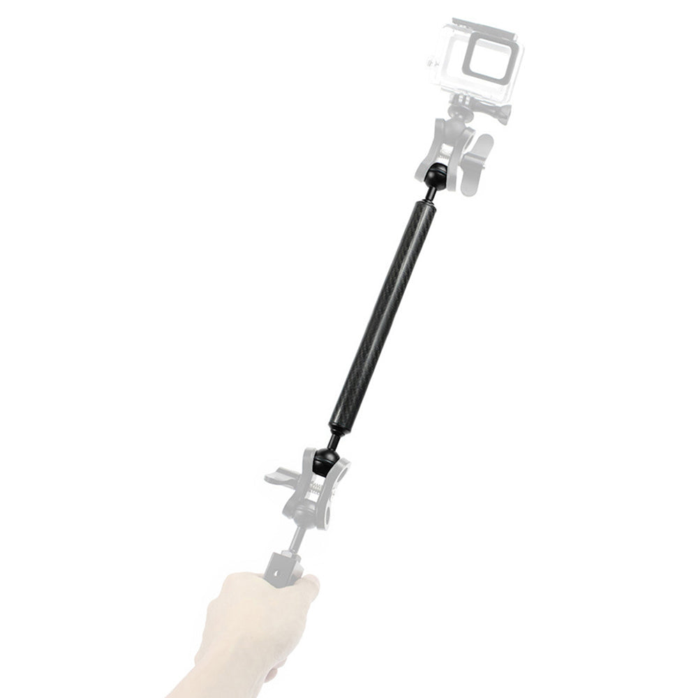 KF33 12-inch 20mm Carbon Fiber Underwater Float Buoyancy Extension Arm for Camera Diving Tray Video Light - Black