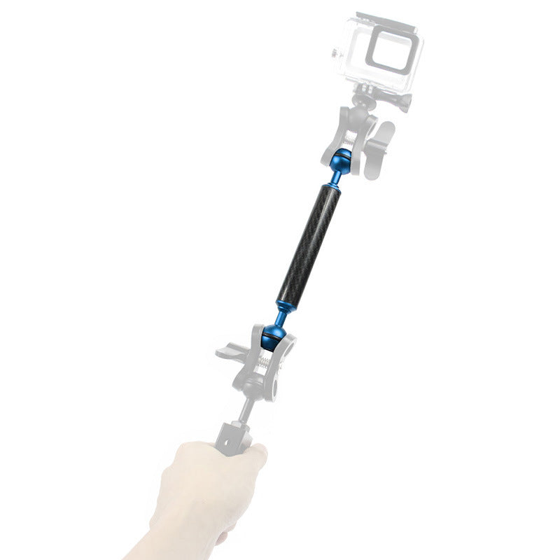 KF33 7-inch 20mm Ultralight Carbon Fiber Dual Ball Head Buoyancy Arm Camera Underwater Photography Accessory Video Light Extension Arm - Blue