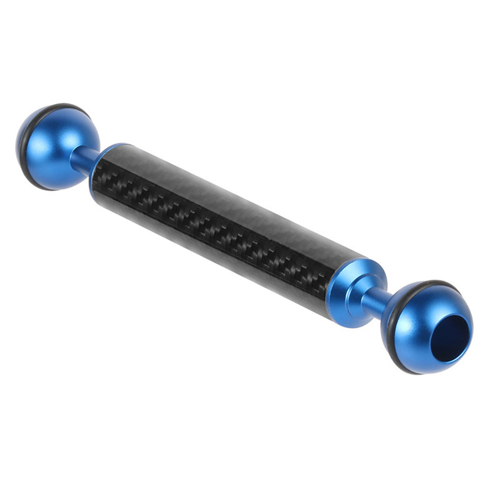 KF33 7-inch 20mm Ultralight Carbon Fiber Dual Ball Head Buoyancy Arm Camera Underwater Photography Accessory Video Light Extension Arm - Blue