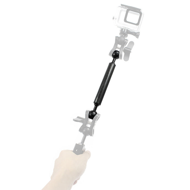 KF33 7-inch 20mm Ultralight Carbon Fiber Dual Ball Head Buoyancy Arm Camera Underwater Photography Accessory Video Light Extension Arm - Black
