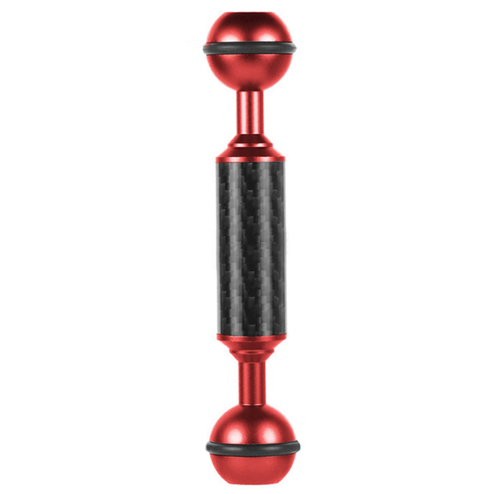 KF33 6-inch 20mm Carbon Fiber Dual Ball Head Float Buoyancy Arm Camera Underwater Photography Fill Light Extension Arm - Red