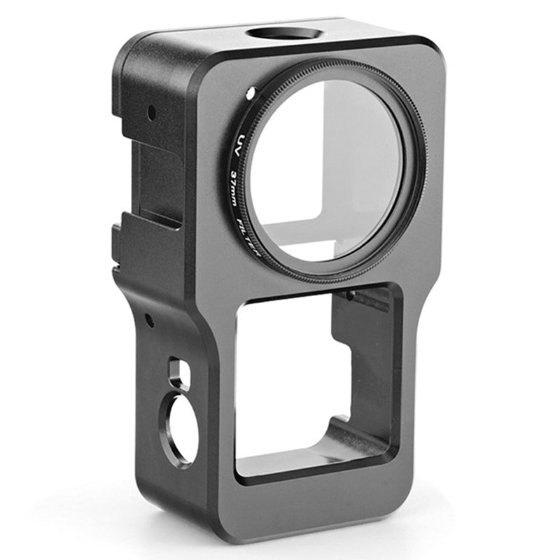 F45652 For DJI Action 2 Aluminum Alloy Frame Cage Heat-Dissipated Protective Housing Frame - Black