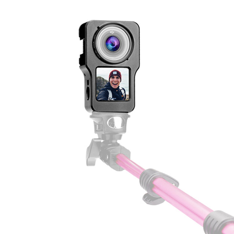 F45652 For DJI Action 2 Aluminum Alloy Frame Cage Heat-Dissipated Protective Housing Frame - Black