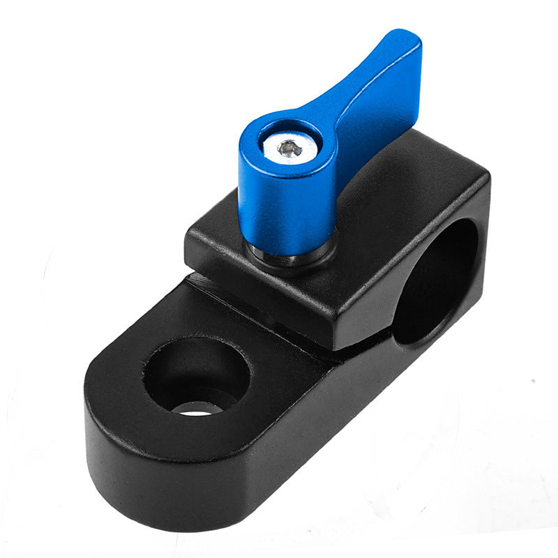 F42850 Single Hole 15mm Rail Clamp Mount Rod Holder Camera Rig Rod Extension System Accessories - Blue