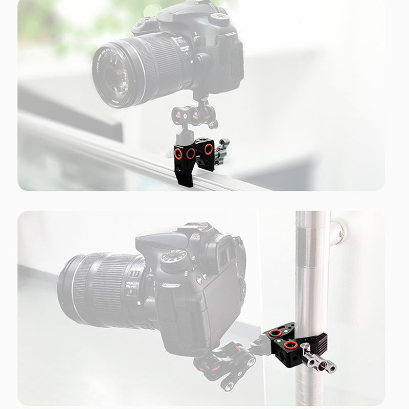 F45057 Crab Claw Clip Mount Adapter Clamp Magic Arm Holder Clamp with 1/4 3/8 Thread for Tripod Video Light Monitor