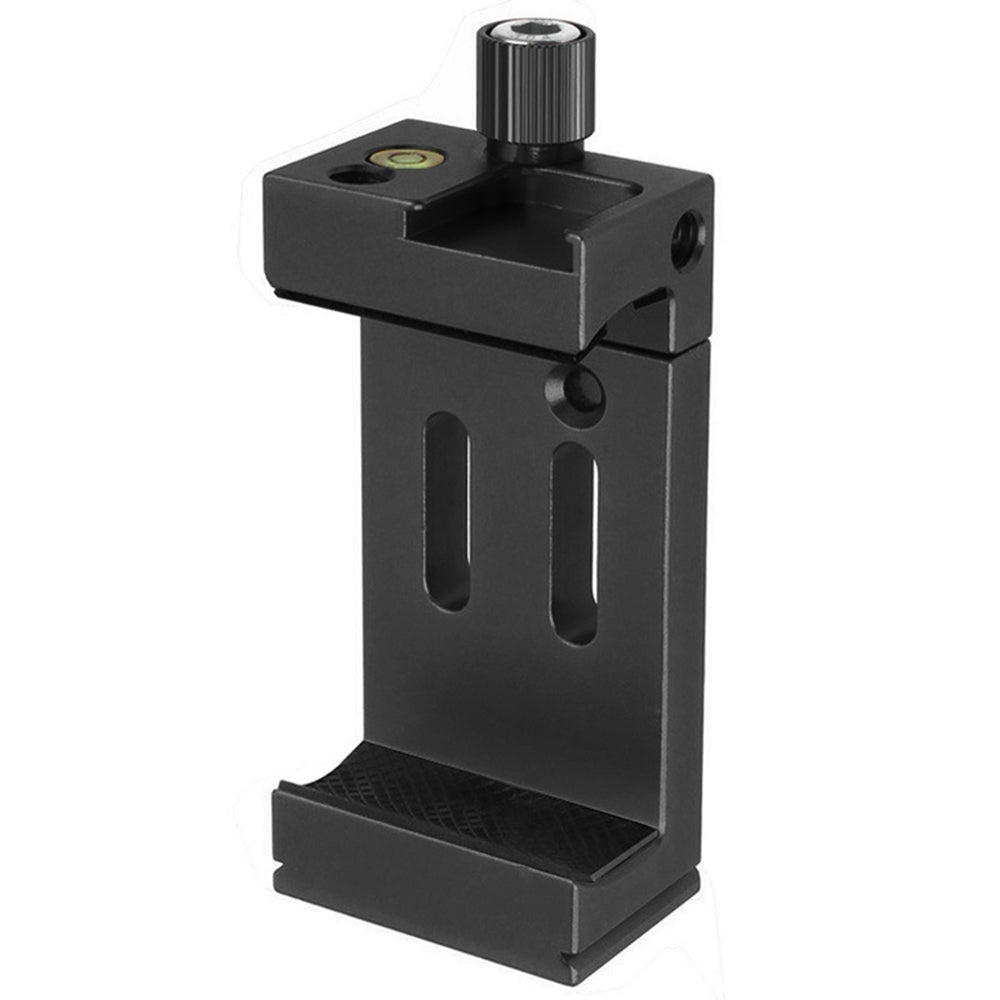 KF38853 Dual Cold Shoe Phone Holder Bracket Clip Mount Adapter for Tripod Mic Fill Light - Black